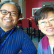 Momar Visaya, editor of an English-language Filipino weekly, the Asian Journal, left, and Rong Xiaoqing, a reporter for the national Chinese-language Sing Tao Daily (Credit: New America Media)